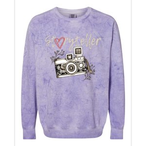 Storyteller Camera Photography Photographer Cool Colorblast Crewneck Sweatshirt