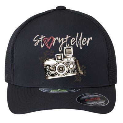 Storyteller Camera Photography Photographer Cool Flexfit Unipanel Trucker Cap