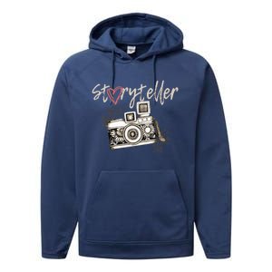 Storyteller Camera Photography Photographer Cool Performance Fleece Hoodie