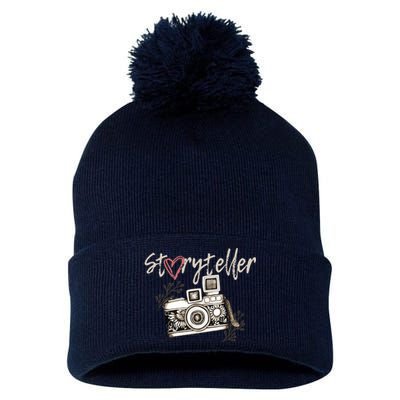 Storyteller Camera Photography Photographer Cool Pom Pom 12in Knit Beanie