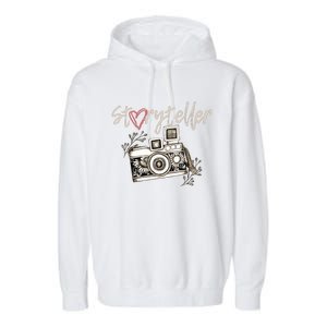 Storyteller Camera Photography Photographer Cool Garment-Dyed Fleece Hoodie