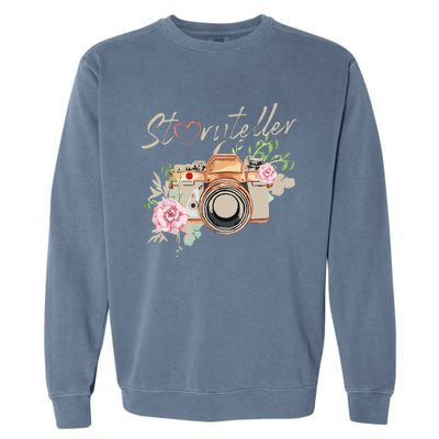 Storyteller Camera Photography Photographer Cameraman Ideas Garment-Dyed Sweatshirt