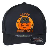 Spooky Cat Party Costume for a Meowoween Celebration Flexfit Unipanel Trucker Cap