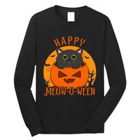 Spooky Cat Party Costume for a Meowoween Celebration Long Sleeve Shirt