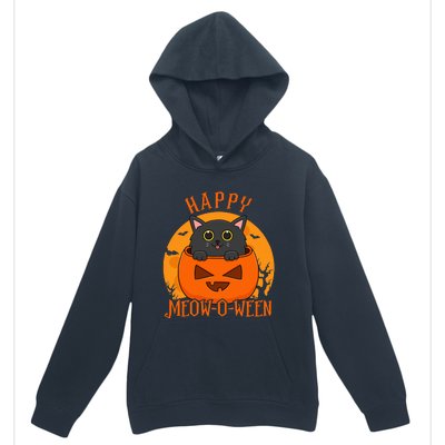 Spooky Cat Party Costume for a Meowoween Celebration Urban Pullover Hoodie