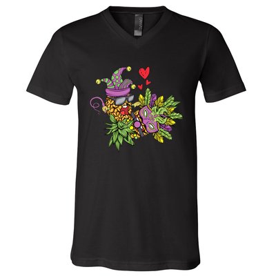 Swingers Couple Pineapples funny Mardi Gras V-Neck T-Shirt