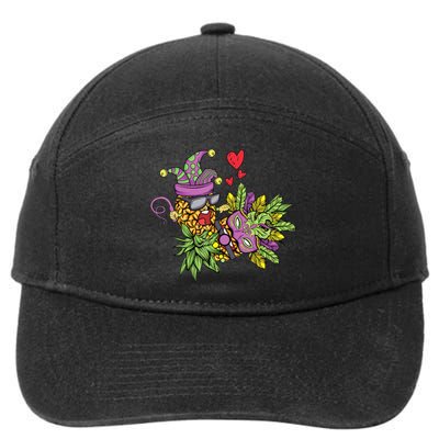 Swingers Couple Pineapples funny Mardi Gras 7-Panel Snapback Hat