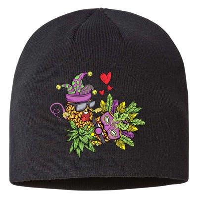 Swingers Couple Pineapples funny Mardi Gras Sustainable Beanie