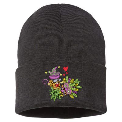 Swingers Couple Pineapples funny Mardi Gras Sustainable Knit Beanie