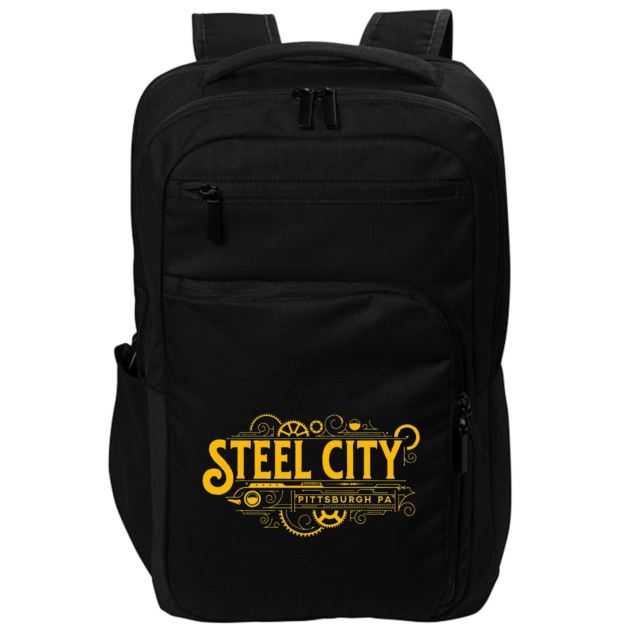 Steel City Pittsburgh Pennsylvania 412 Home Retro Impact Tech Backpack