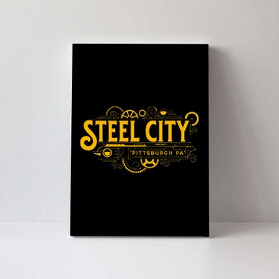 Steel City Pittsburgh Pennsylvania 412 Home Retro Canvas