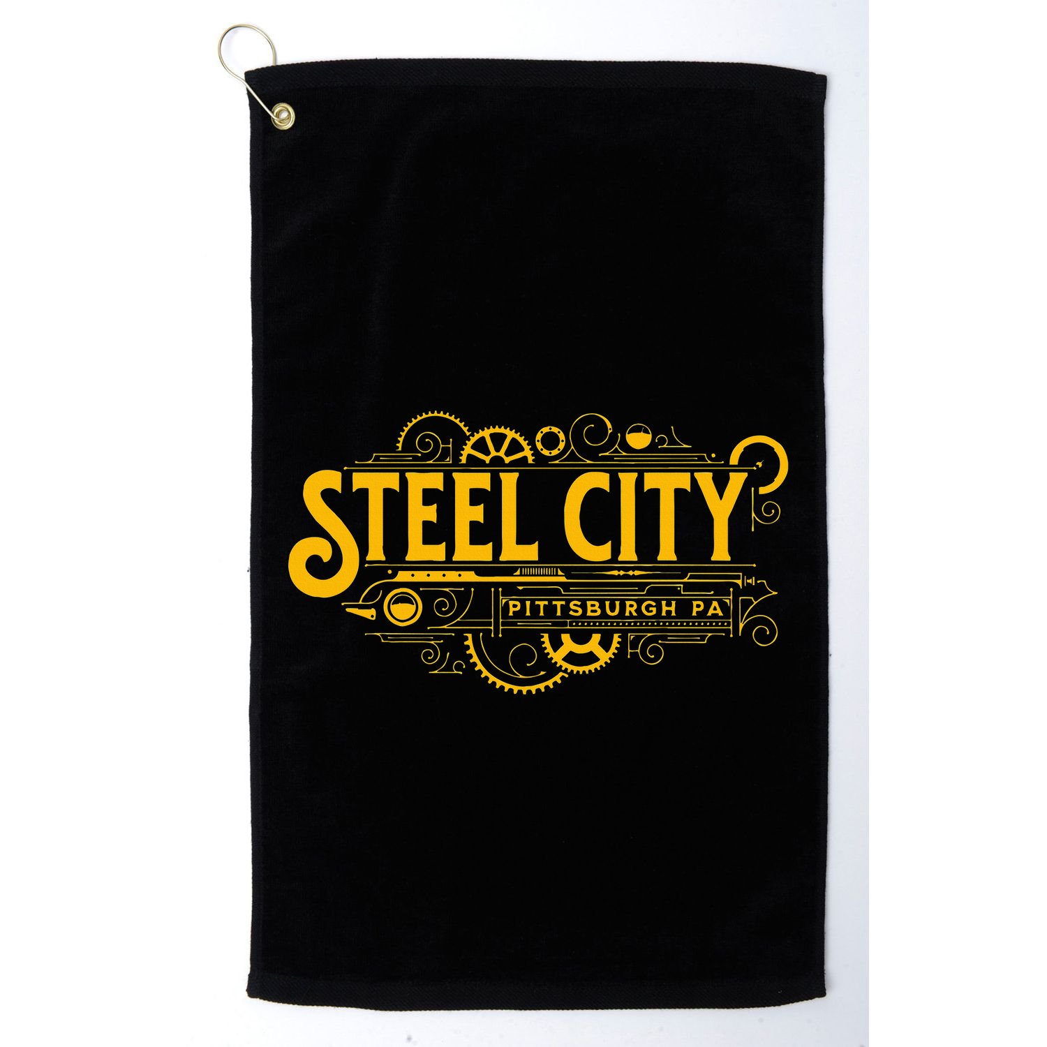 Steel City Pittsburgh Pennsylvania 412 Home Retro Golf Towel
