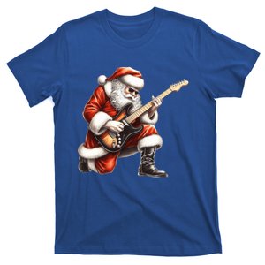 Santa Claus Playing Guitar Funny Christmas Rock N Roll Funny Gift T-Shirt