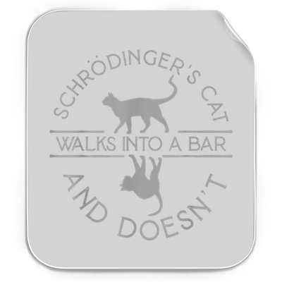 Schrodingers Cat Physics Permanent Decal Sticker