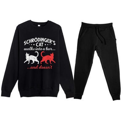 Schrodingers Cat Physics Premium Crewneck Sweatsuit Set