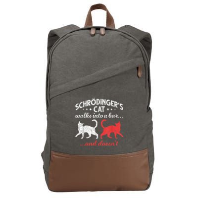 Schrodingers Cat Physics Cotton Canvas Backpack