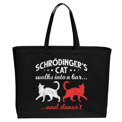 Schrodingers Cat Physics Cotton Canvas Jumbo Tote