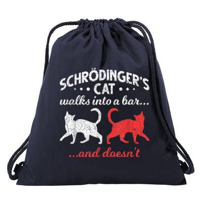 Schrodingers Cat Physics Drawstring Bag