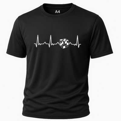 Speed Cubing Puzzle Cube Cuber Master Ekg Heartbeat Cool Gift Cooling Performance Crew T-Shirt
