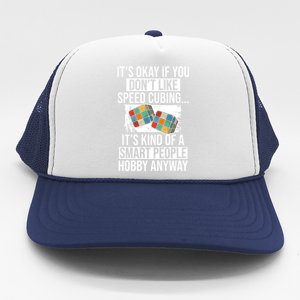 Speed Cubing Puzzle Cube Cuber Master Speed Cuber Humor Great Gift Trucker Hat