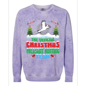 Snow Christmas Pheasant Hunting Team Colorblast Crewneck Sweatshirt