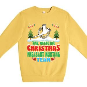 Snow Christmas Pheasant Hunting Team Premium Crewneck Sweatshirt