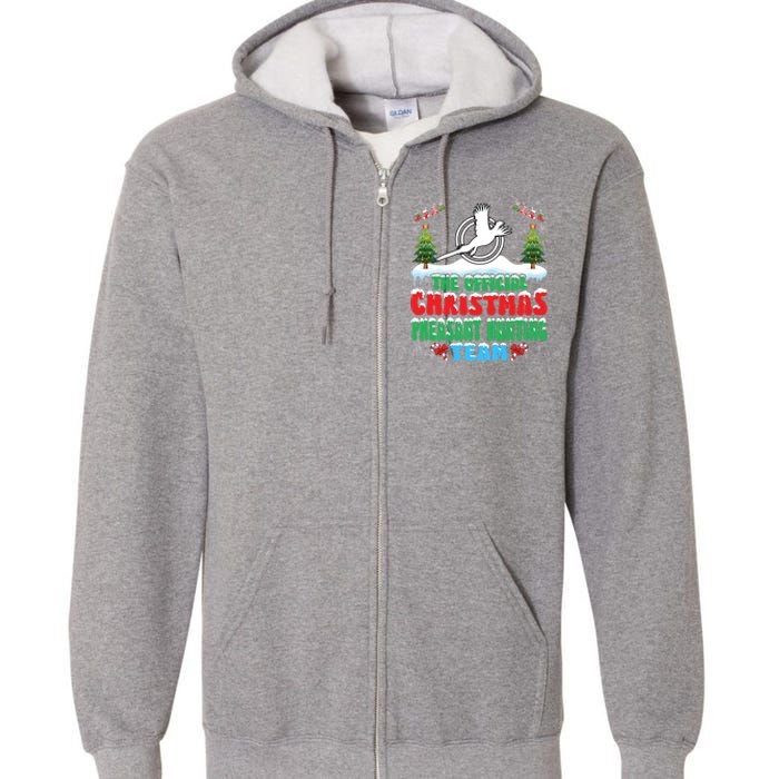 Snow Christmas Pheasant Hunting Team Full Zip Hoodie