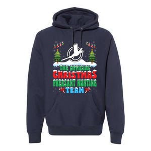 Snow Christmas Pheasant Hunting Team Premium Hoodie