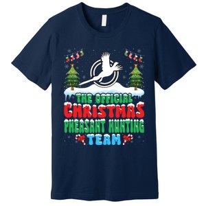 Snow Christmas Pheasant Hunting Team Premium T-Shirt