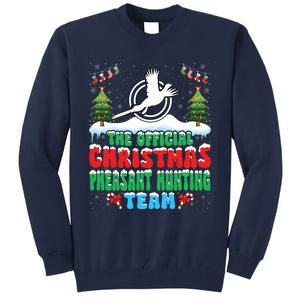 Snow Christmas Pheasant Hunting Team Tall Sweatshirt