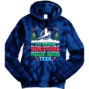 Snow Christmas Pheasant Hunting Team Tie Dye Hoodie