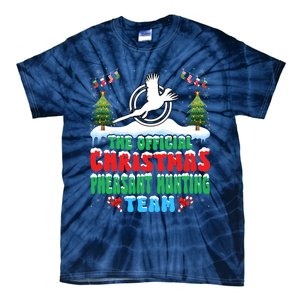 Snow Christmas Pheasant Hunting Team Tie-Dye T-Shirt