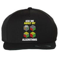 Speed Cubing Puzzle Cuber Cube Algorithms Great Gift Wool Snapback Cap