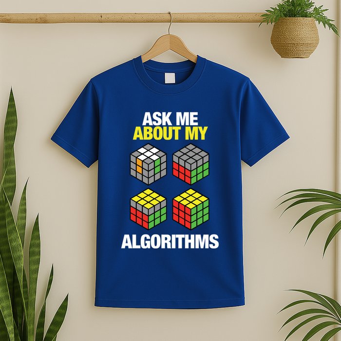 Speed Cubing Puzzle Cuber Cube Algorithms Great Gift T-Shirt