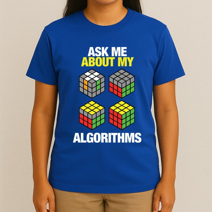 Speed Cubing Puzzle Cuber Cube Algorithms Great Gift T-Shirt