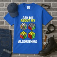 Speed Cubing Puzzle Cuber Cube Algorithms Great Gift Tall T-Shirt