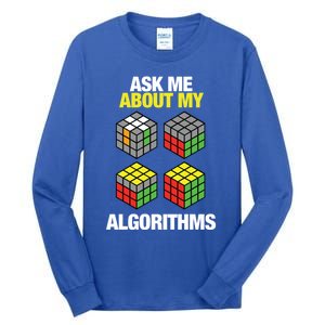 Speed Cubing Puzzle Cuber Cube Algorithms Great Gift Tall Long Sleeve T-Shirt