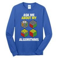 Speed Cubing Puzzle Cuber Cube Algorithms Great Gift Tall Long Sleeve T-Shirt