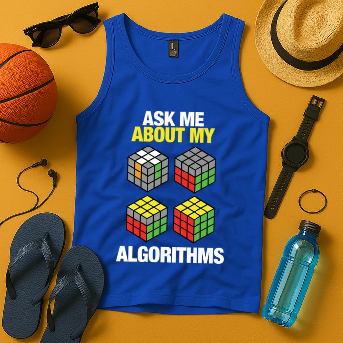 Speed Cubing Puzzle Cuber Cube Algorithms Great Gift Tank Top
