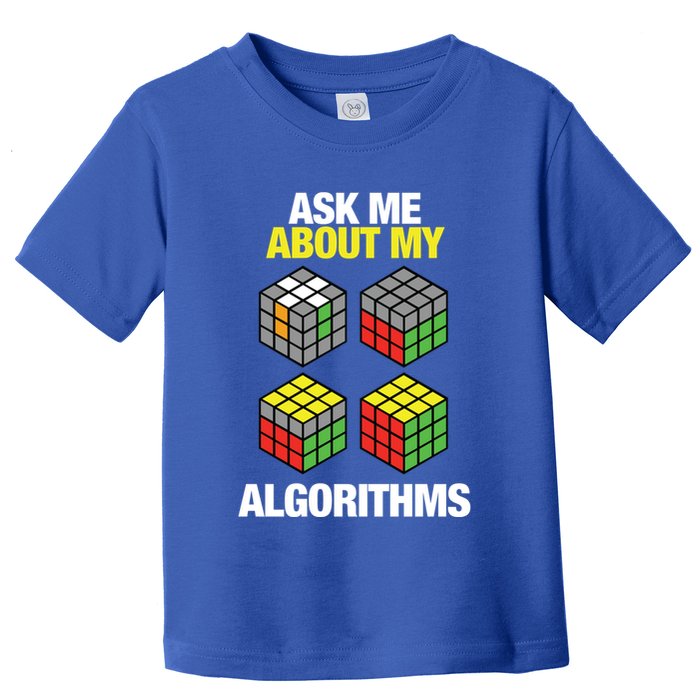 Speed Cubing Puzzle Cuber Cube Algorithms Great Gift Toddler T-Shirt