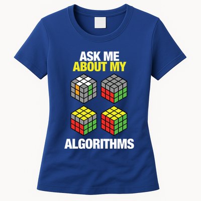 Speed Cubing Puzzle Cuber Cube Algorithms Great Gift Women's T-Shirt
