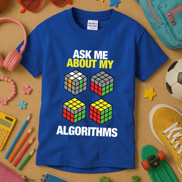 Speed Cubing Puzzle Cuber Cube Algorithms Great Gift Kids T-Shirt