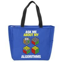 Speed Cubing Puzzle Cuber Cube Algorithms Great Gift Zip Tote Bag