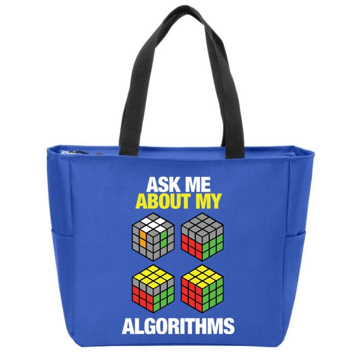 Speed Cubing Puzzle Cuber Cube Algorithms Great Gift Zip Tote Bag