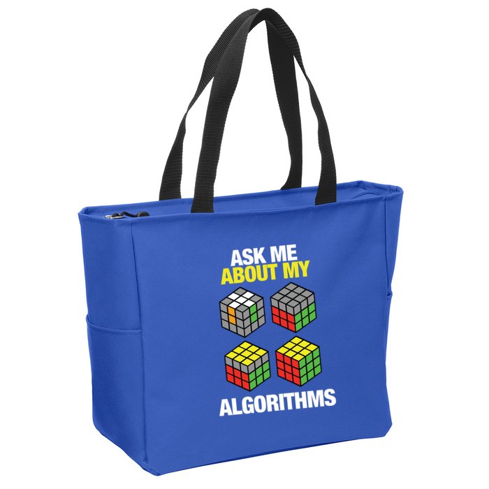 Speed Cubing Puzzle Cuber Cube Algorithms Great Gift Zip Tote Bag