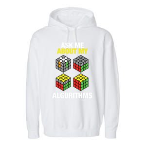 Speed Cubing Puzzle Cuber Cube Algorithms Great Gift Garment-Dyed Fleece Hoodie