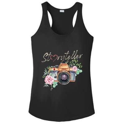 Storyteller Camera Photography Photographer Cameraman Ideas Ladies PosiCharge Competitor Racerback Tank