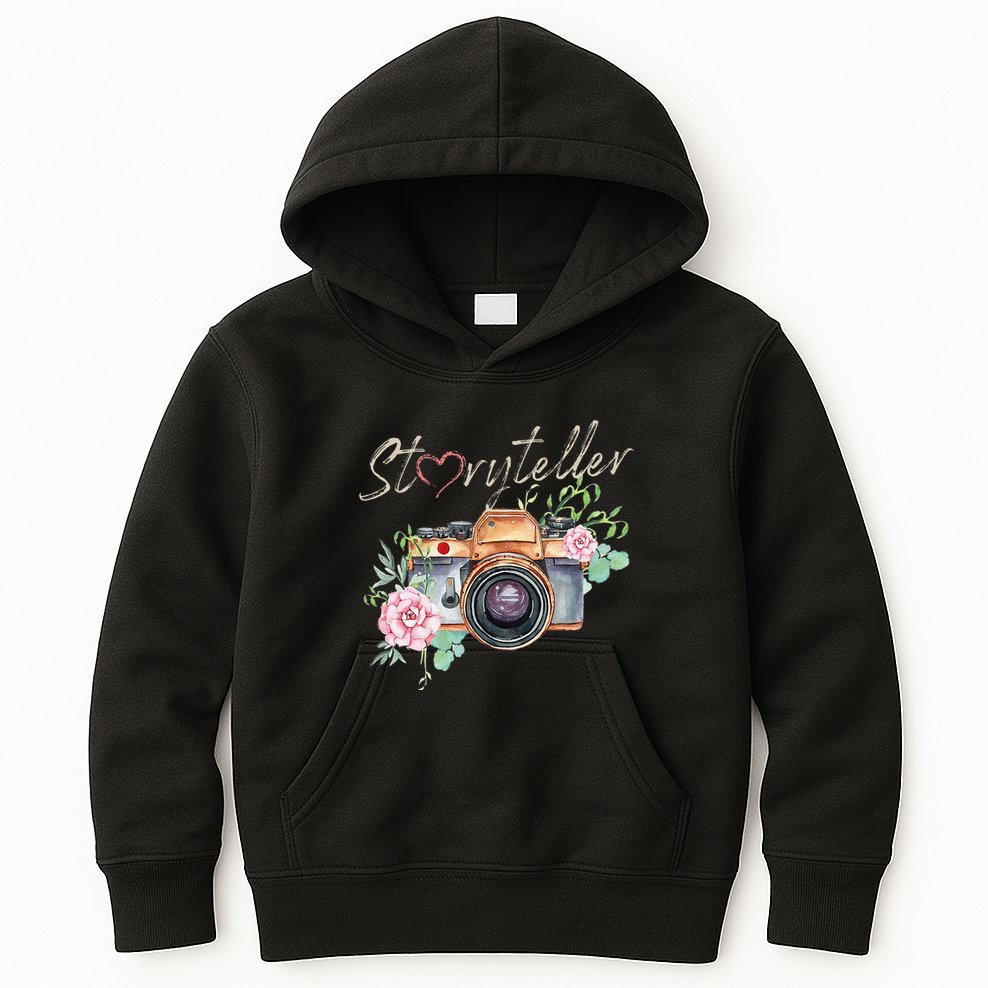 Storyteller Camera Photography Photographer Cameraman Ideas Kids Hoodie
