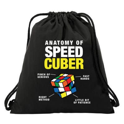 Speed Cubing Puzzle Cuber Cube Anatomy Gift Drawstring Bag
