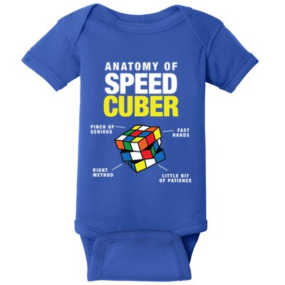 Speed Cubing Puzzle Cuber Cube Anatomy Gift Baby Bodysuit